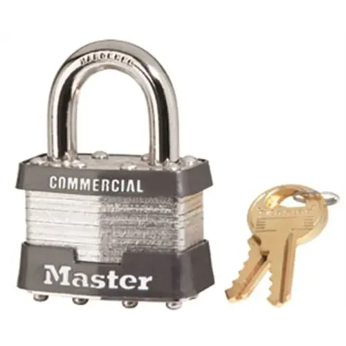 Master Lock 1KA 2035 Laminated Steel Padlock, No.1 1-3/4 in. Body KA2035 Silver