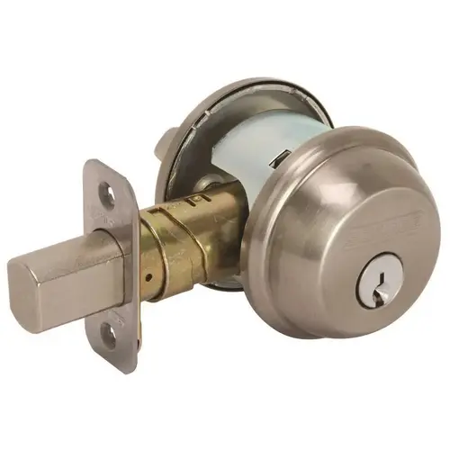 Schlage B360 619 Single Cylinder Satin Nickel Deadbolt
