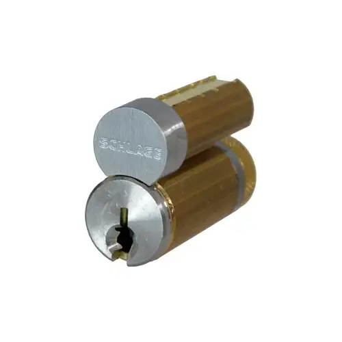 Schlage Commercial 23-030FG 626 FSIC Core, 6-pin, FG Keyway, 1 Bitted, 2 Keys, Satin Chrome Finish, Non-handed Satin Chrome