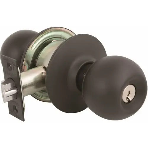 US Lock USX2010A1B10B 2010 GR2 Entrance Ball Door Knob US10B SC1 2-3/8 in. Backset Oil-Rubbed Bronze