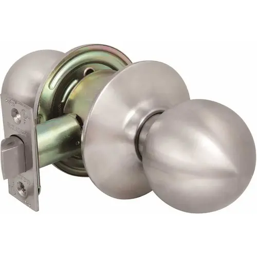 US Lock USX2010NB32D 2010 GR2 Passage Hall/Closet Ball Door Knob US32D 2-3/8 in. Backset Brushed Stainless