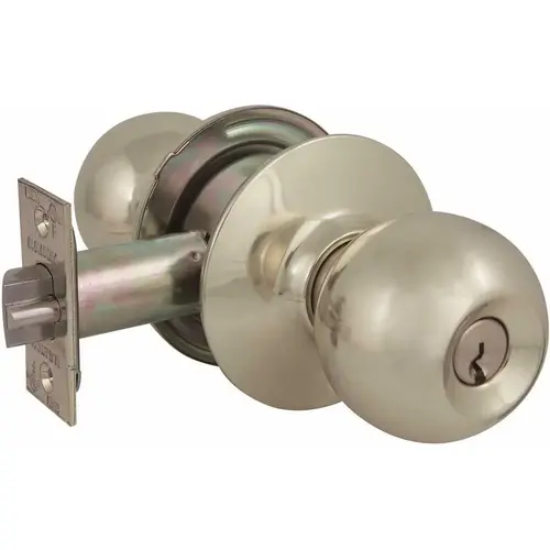 US Lock USX2012D1B3 2010 GR2 Storeroom 2-3/4 in. Backset US3 Ball Knob SC1 Bright Brass