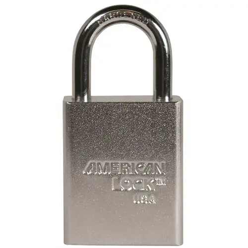 American Lock A5100 1-1/2 in. Padlock Solid Steel Body KD Triple Satin Chrome