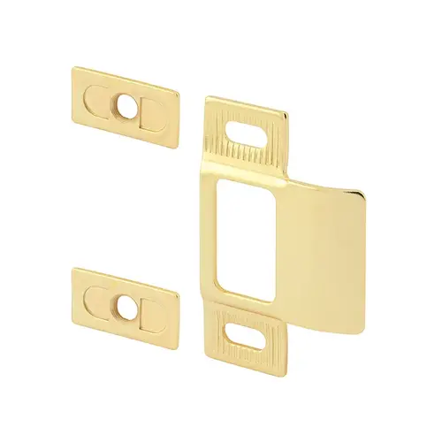 FHC U9486 2-1/8" Stamped Steel Brass Plated Adjustable Strike (Single Pack)