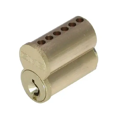 GMS IC7F4 7 Pin Small Format Interchangeable Core with Best F Keyway Satin Brass Finish