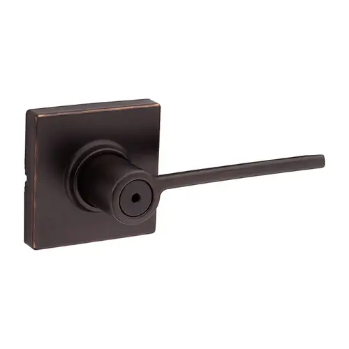 Kwikset 300LRL-SQT-11P-6AL-RCS Ladera Privacy Lever Venetian Bronze