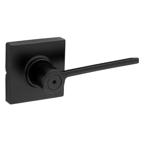 Kwikset 300LRL-SQT-514-6AL-RCS Ladera Privacy Lever Iron Black