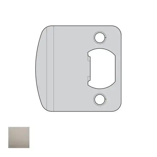Kwikset 83537-15 Square Corner 2-1/4" Extende Full Lip Strike Satin Nickel Finish