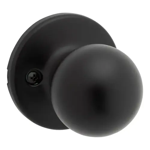 Kwikset 94880-631 Passage Knob Polo Matte Black 1-3/4" Matte Black
