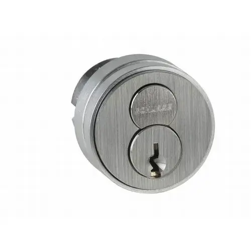 Schlage 20-061G 626 Conventional Core Mortise Cylinder G Keyway with Compression Ring, Spring, and 3/8" Blocking Ring with Straight Cam Satin Chrome Finish