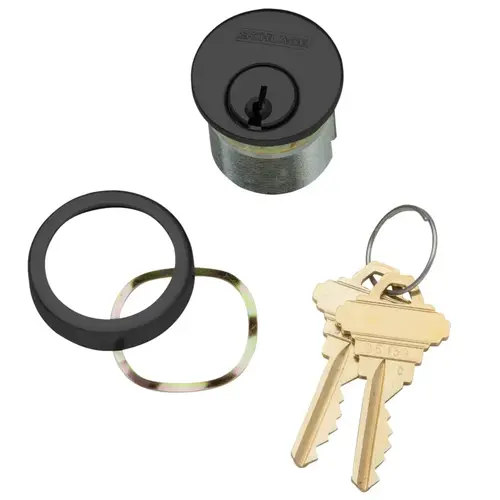 Schlage 30-001 FG 112 622 Mortise Cylinder Flat Black Coated