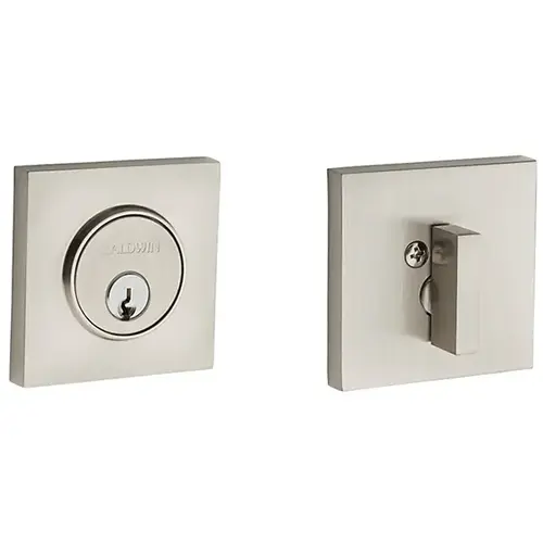 Baldwin 8220150 8220.150 Contemporary 1-Cyl Deadbolt - Satin Nickel