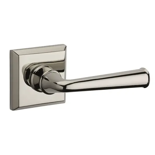Baldwin Reserve PSFEDTSR055 Passage Federal Lever and Traditional Square Rose with 6AL Latch and Dual Strike Lifetime Bright Nickel Finish - 141 Finish Replaced by 055 *