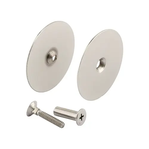 FHC U10446 Door Hole Cover Plate - Maintain Entry Door Security By Covering Unused Hardware Holes - 2-5/8" Diameter - Satin Nickel (Single Pack)