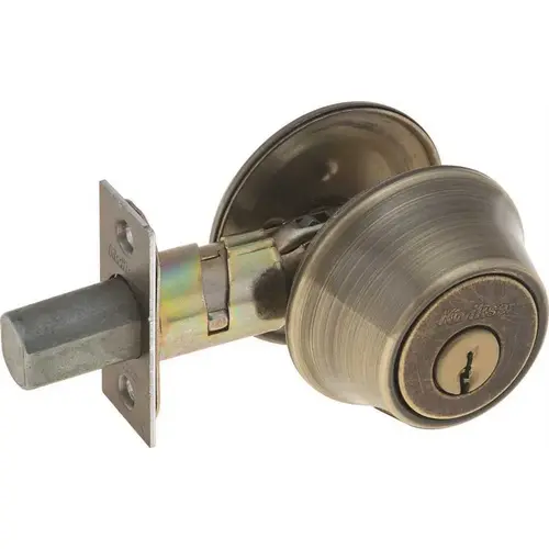 Kwikset 660-5 MK '67657' SINGLE CYLINDER DEADBOLT, MASTER KEY SERIES A, ANTIQUE BRASS