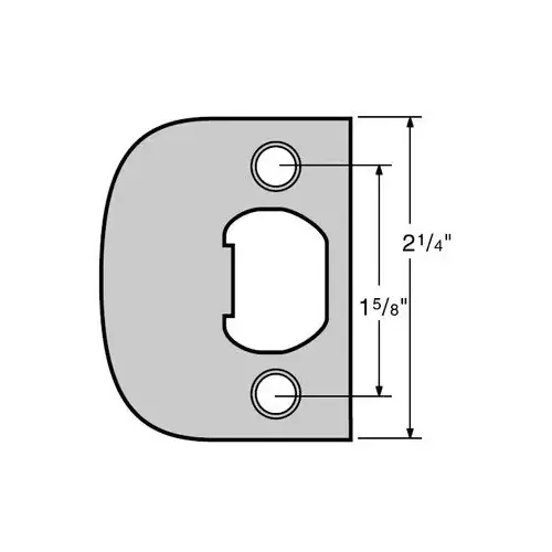 Kwikset 83437-3 Kwikset 83437 Full Lip Square Corner Strike Polished Brass