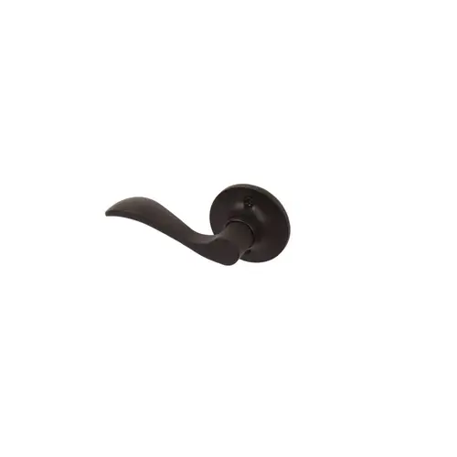 Pamex FLYE904L Left Hand Naples Lever with Round Rose Half Dummy Lockset Grade 3 Matte Black Finish