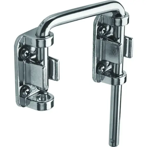 Prime-Line U 9847 Sliding Door Lock, Steel, Nickel, 1-3/8 to 1-3/4 in Thick Door Chrome