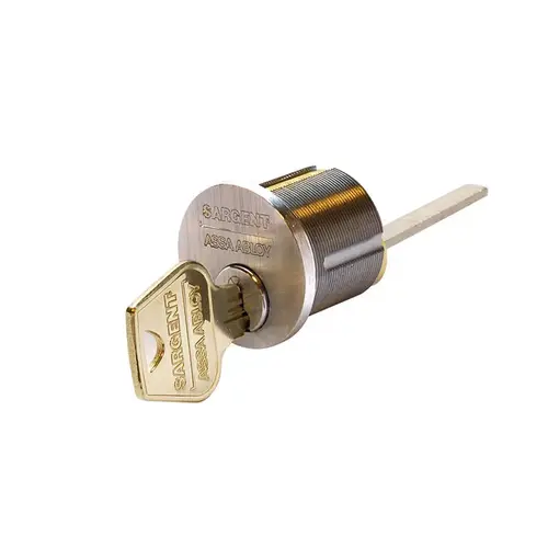 Sargent 34 7-PIN HE 4 Rim Cylinder Satin Brass