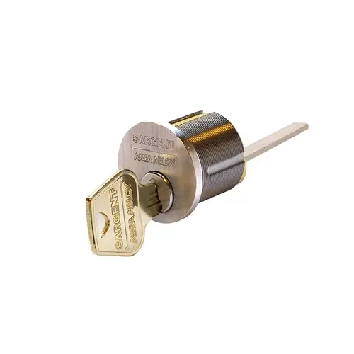 Sargent 34 CL 32D Rim Cylinder, CL Keyway, 6-Pin, 1-Bitted, 2 Nickel Silver Keys, 630/US32D Stainless Steel