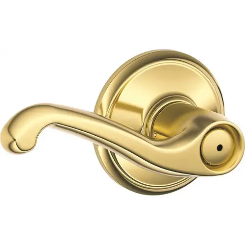 Schlage F40 FLA 605 Schlage Flair F Series Lever, Privacy, Grade AAA, Bright Brass