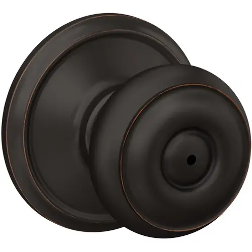 Schlage Residential F40VGEO716 Privacy Lockset Georgian Aged Bronze 1-3/4" Aged Bronze