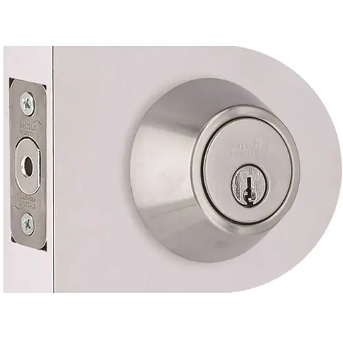 Shield Security DDS1 Single Cylinder Deadbolt 2-3/8" and 2-3/4" Backset Grade 3 Satin Chrome