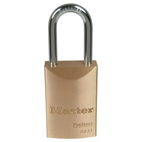 Master Lock 6831LFWO 1-9/16 in. IC Core Padlock Brass Body Less Core