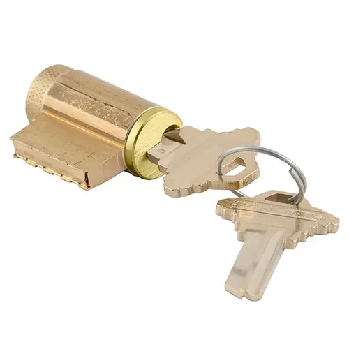 Schlage 22-003C124 606 Deadbolt Cylinder 6-Pin C124 Keyway Keyed Different 2 Keys Satin Brass Finish Non-handed