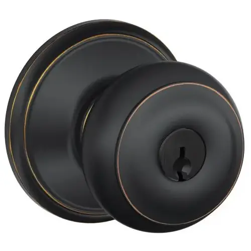 Schlage Residential F51A-V-GEO-716 F51AVGEO716 K4 Georgian Entry - Aged Bronze