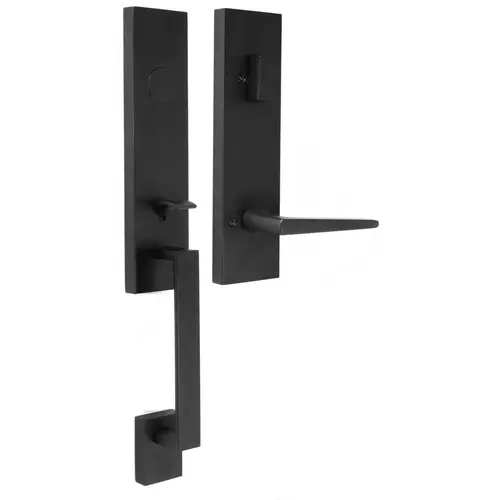 Weslock 02875-2720020  Leighton Dummy Handle set with Philtower Lever Trim Matte Black Finish