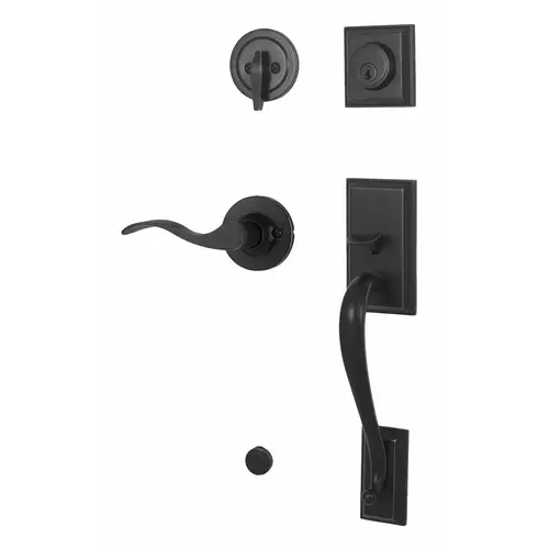 Weslock R2830-2X2FR2D  Mercy Single Cylinder Handle set with Right Hand New Haven Lever Matte Black Finish