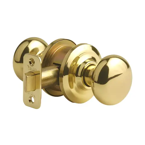 Yale Residential 10CB-SP-3-01D64-02000 Cambridge Passage Knob, Bright Polished Brass