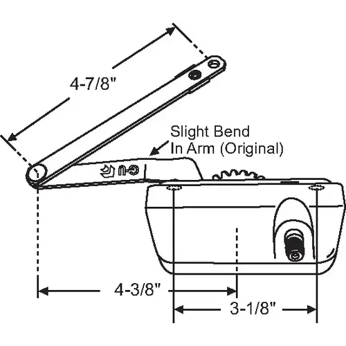 Brixwell 36-516rhbg Straight Arm Casement Operator beige Plastic Body