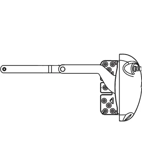 Brixwell 36-525W-xd Split Arm Casement Operator white For Vinyl Window handle Sold Separate