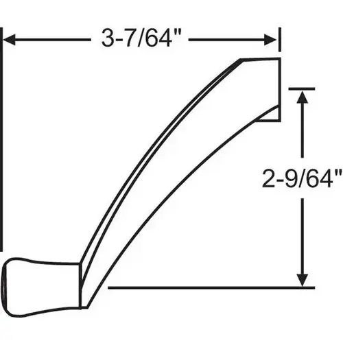Brixwell 37-150-87 Contour Handle New Gold
