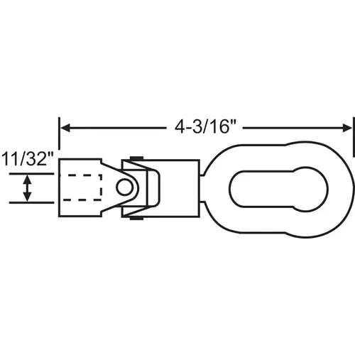 Brixwell 39-115-3 Universal Joint With Pole Ring white Finish 4-3/16in Length