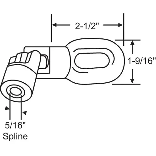 Brixwell 900-15576 Universal Joint 5/16in Aluminum Finish wpa 10