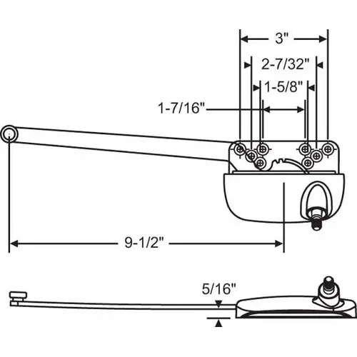 Brixwell 36-128-1e Single Arm Casement Operator bronze Truth Left Hand handle Sold Seperately Brown