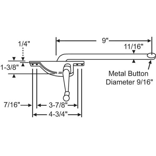 Brixwell 36-311 Casement Operator Assembly bronze Handle Included cwo 10 L Br/sdC-100 9in Arm Length