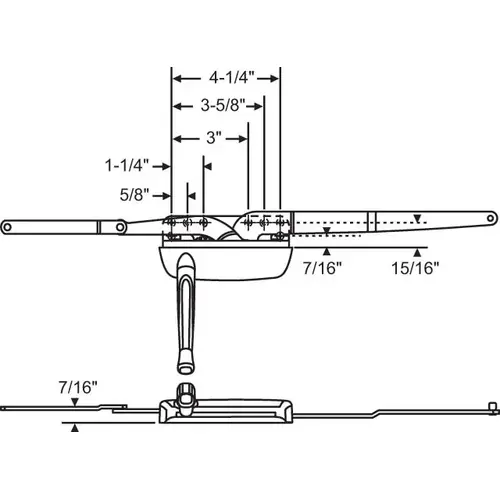 Brixwell 36-369-1 Dual Arm Casement Operator bronze Truth Right Hand handle Sold Seperately