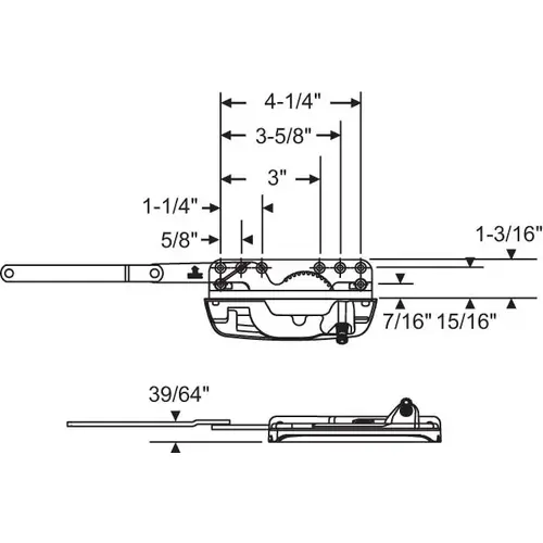Brixwell 36-372en Dyad Casement Operator truth Right Hand handle And Cover Sold Seperate