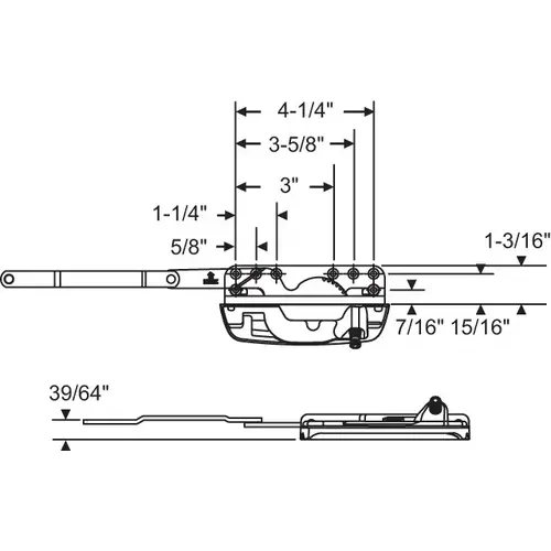 Brixwell 36-471en Rh Reverse Dyad Operator encore