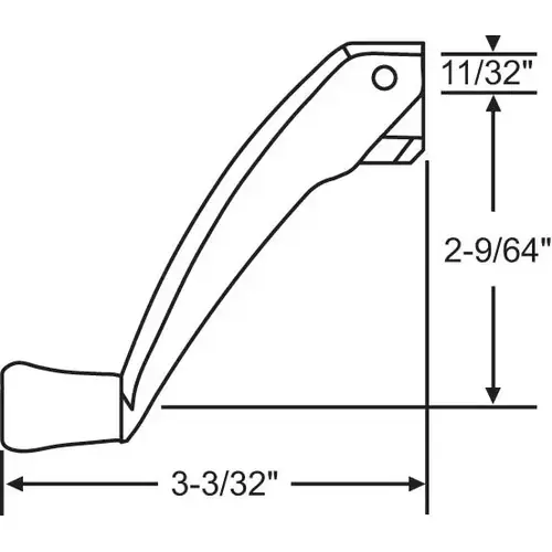 Brixwell 37-109fH-9 Folding Handle Beige only Fit Truth 11/32in Spline
