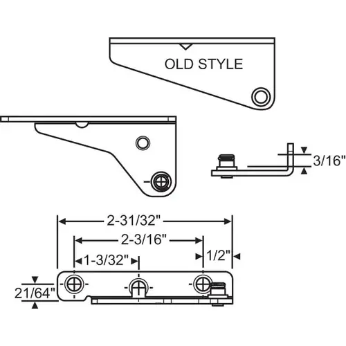 Brixwell 39-299 Clip On Stud Bracket truth Left Hand right Hand
