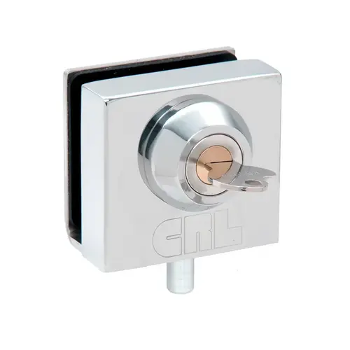 CRL 03P38 Chrome Deluxe Slip-On Showcase Lock for 3/8" Glass