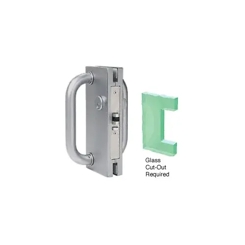 CRL DL410LBS Brushed Stainless 4" x 10" LH/RHR Center Lock with Deadlatch