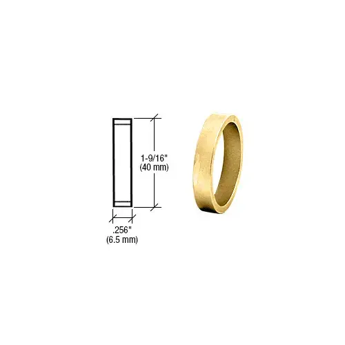 CRL DRA256PB Polished Brass .256" Straight Cylinder Ring