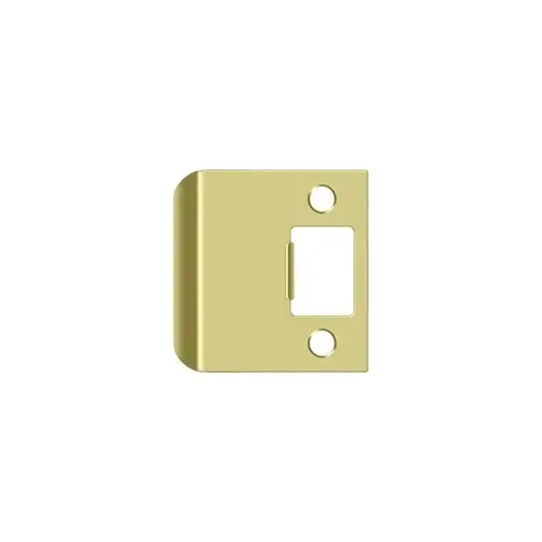 Deltana SPE225U3 Extended Lip Strike Plate, 2 1/4" x 2-1/4" in Polished Brass