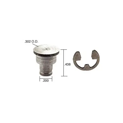 Prime-Line H3689 .302" Awning and Louver Window Link Groove Pin and E-Ring Gray - pack of 4